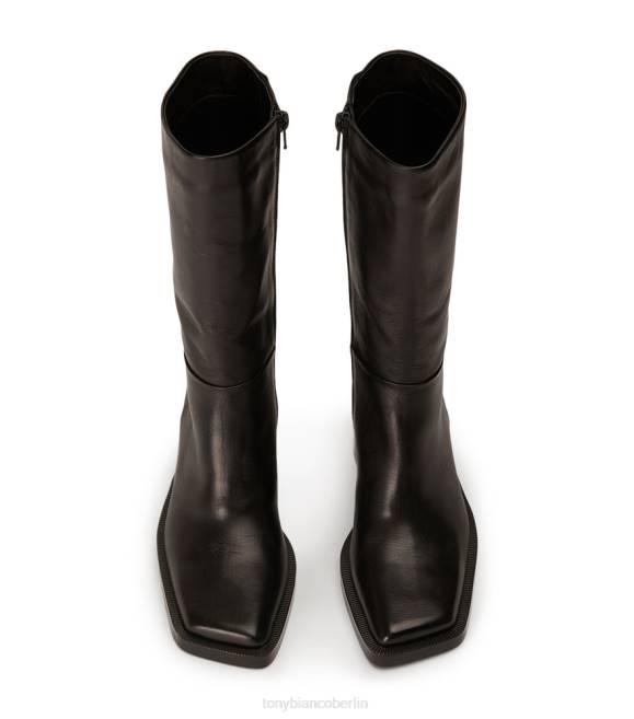 kniehohe Stiefel| de Tony Bianco Frauen Prestige-Kalbsstiefel schwarze Komo 4624461